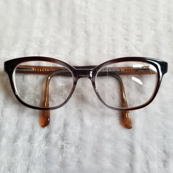 Modern Liquid Mocha/Teal Casual Preppy Style Eyeglass Frame 50-18-140 mm - Picture 1 of 10